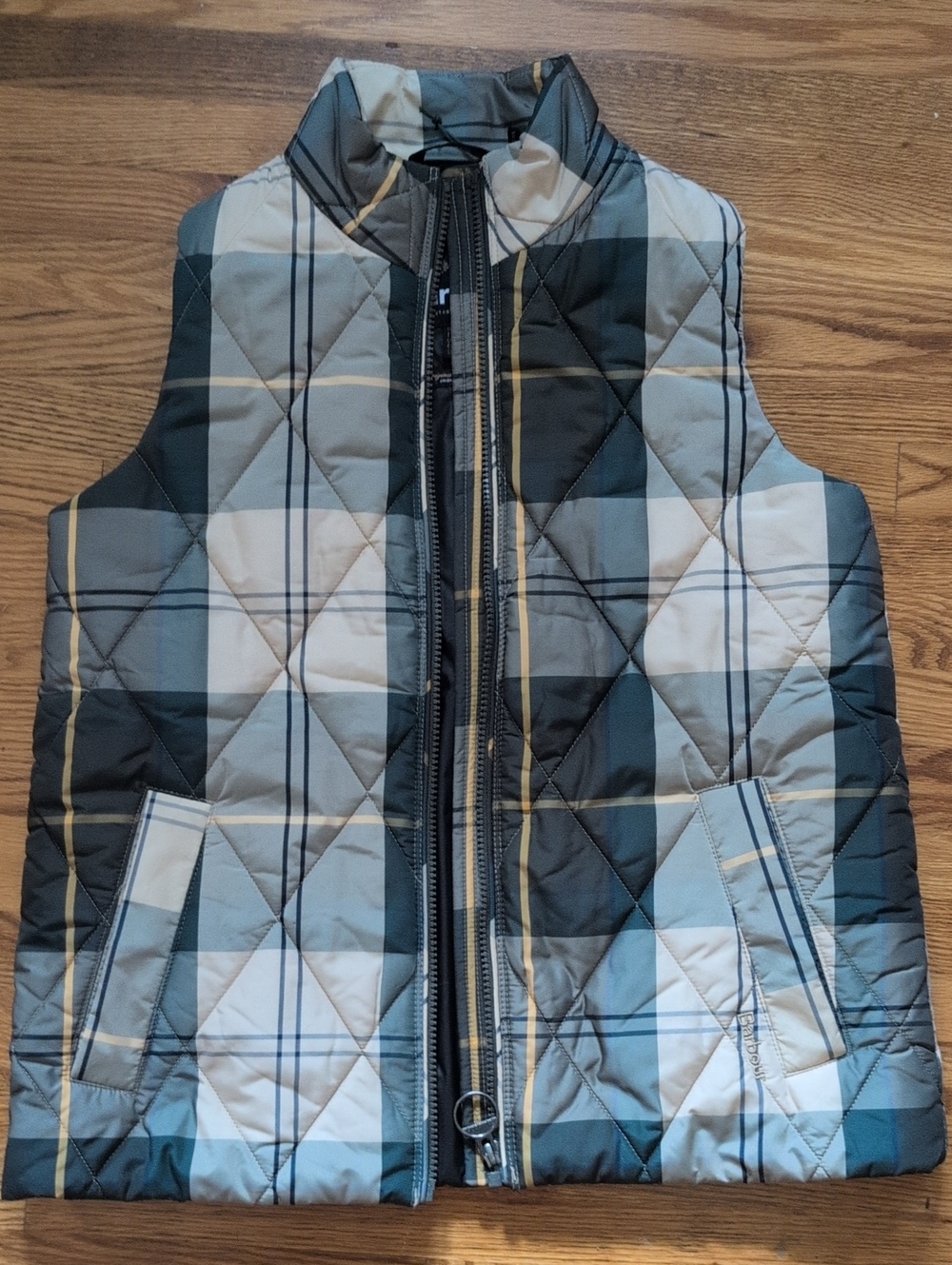 Barbour Women Quilted Plaid Vest US4 fits XS or Sm
